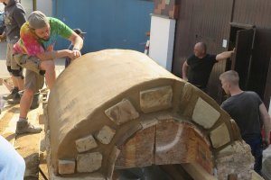 Masonry apprentices reconstructing Roman-era Eifel Aqueduct