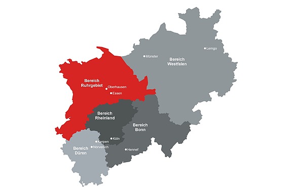 STRABAG Karte - Bereich Ruhrgebiet