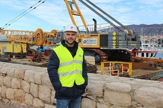 Daniel na gradilištu u Novom Vinodolskom