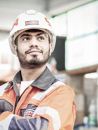 Photo d'un collègue sur le chantier