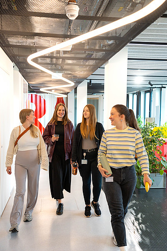 Linda with three colleagues