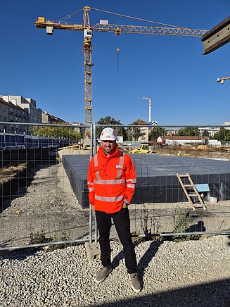 Vedran na gradilištu