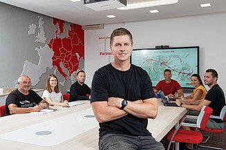 Image of an employee at work