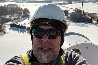 Roland bei einer Turmprüfung