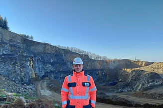 Picture of colleague in quarry
