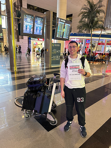 Man at the airport in Muscat, Oman