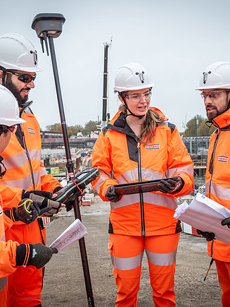 Colleagues on a construction site