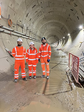 Selma with colleagues at the HS2 project