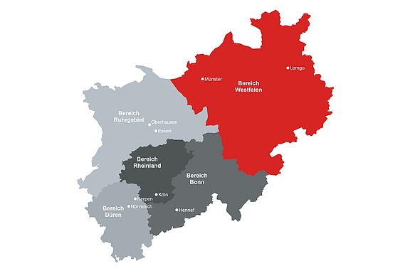 STRABAG Karte - Bereich Westfalen