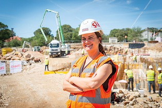 Anamarija na gradilištu