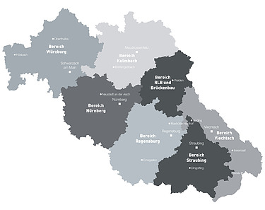 STRABAG Direktionskarte Bayern Nord