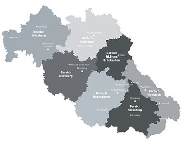 STRABAG Direktionskarte Bayern Nord
