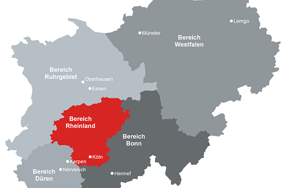 STRABAG Karte - Bereich Rheinland
