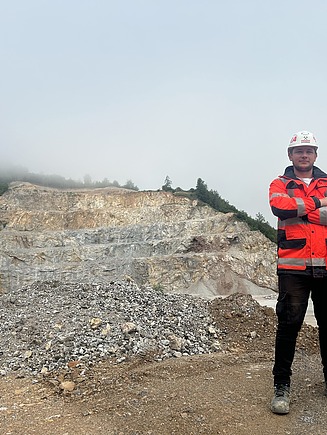Picture of colleague in quarry