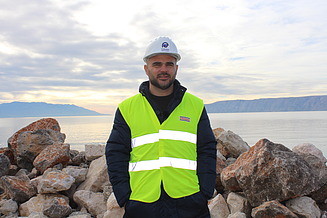 Daniel na gradilištu u Novom Vinodolskom