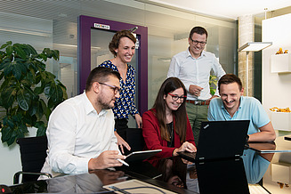 Celina with her team