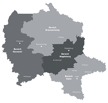 STRABAG Direktionskarte Niedersachsen/Sachsen-Anhalt