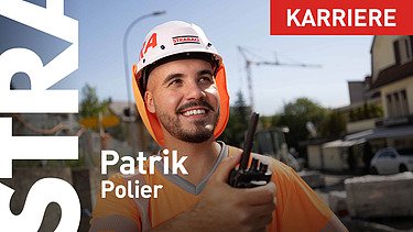 Polier Patrik zeigt euch im Video seine Tätigkeiten auf der Baustelle
