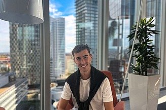 Fabian im Wiener Büro