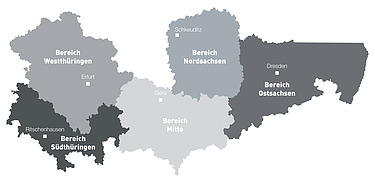 Direktionskarte Sachsen/Thüringen